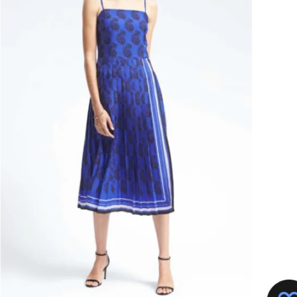 🐲💙Banana Republic Paisley Royal Blue Dress